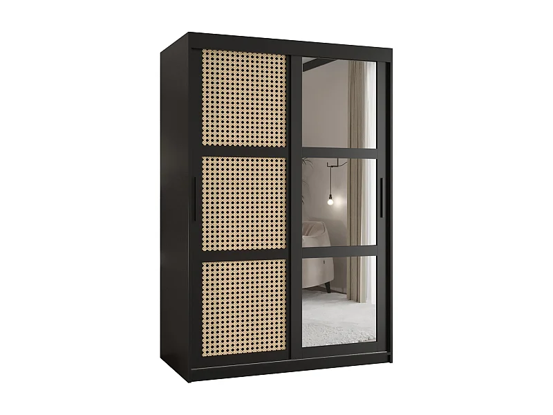 SCHWEBETÜRENSCHRANK PLECIONKA 2 200/120/62 2-türig (Schwarz)