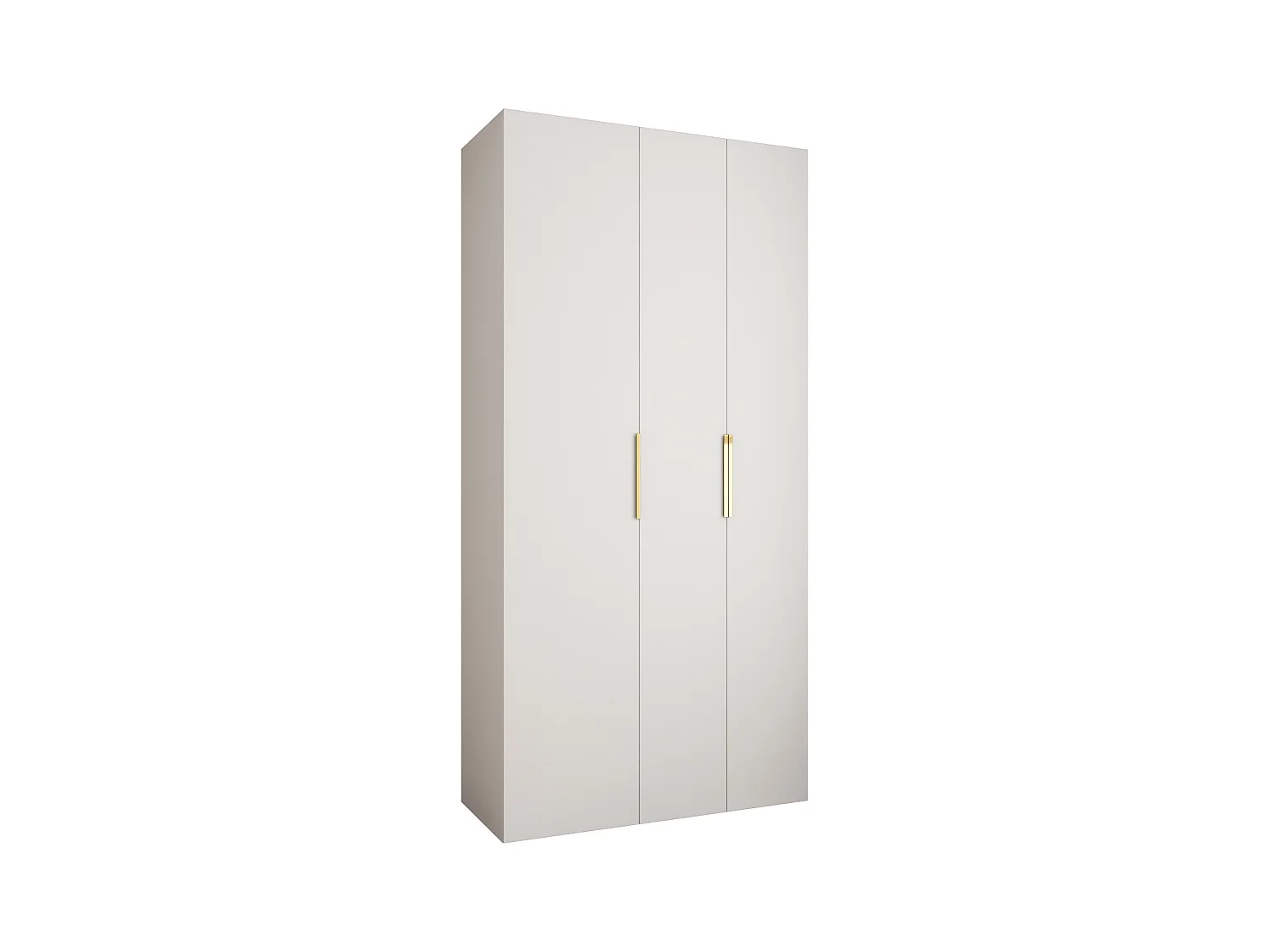 Armoire à portes battantes Como 4 245,5/120/40 3 portes (blanc/or)
