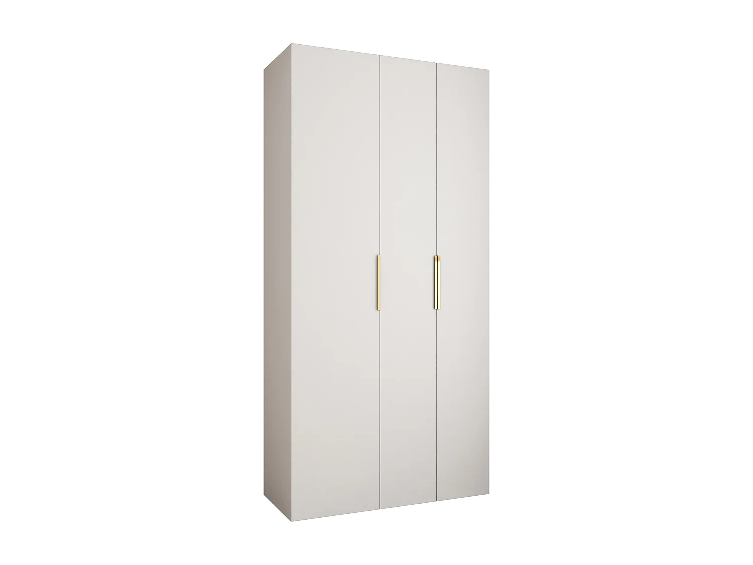 Armoire à portes battantes Como 4 245,5/120/40 3 portes (blanc/or)