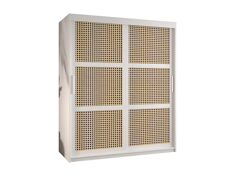 SCHWEBETÜRENSCHRANK PLECIONKA 200/150/62 2-türig (Weiß)