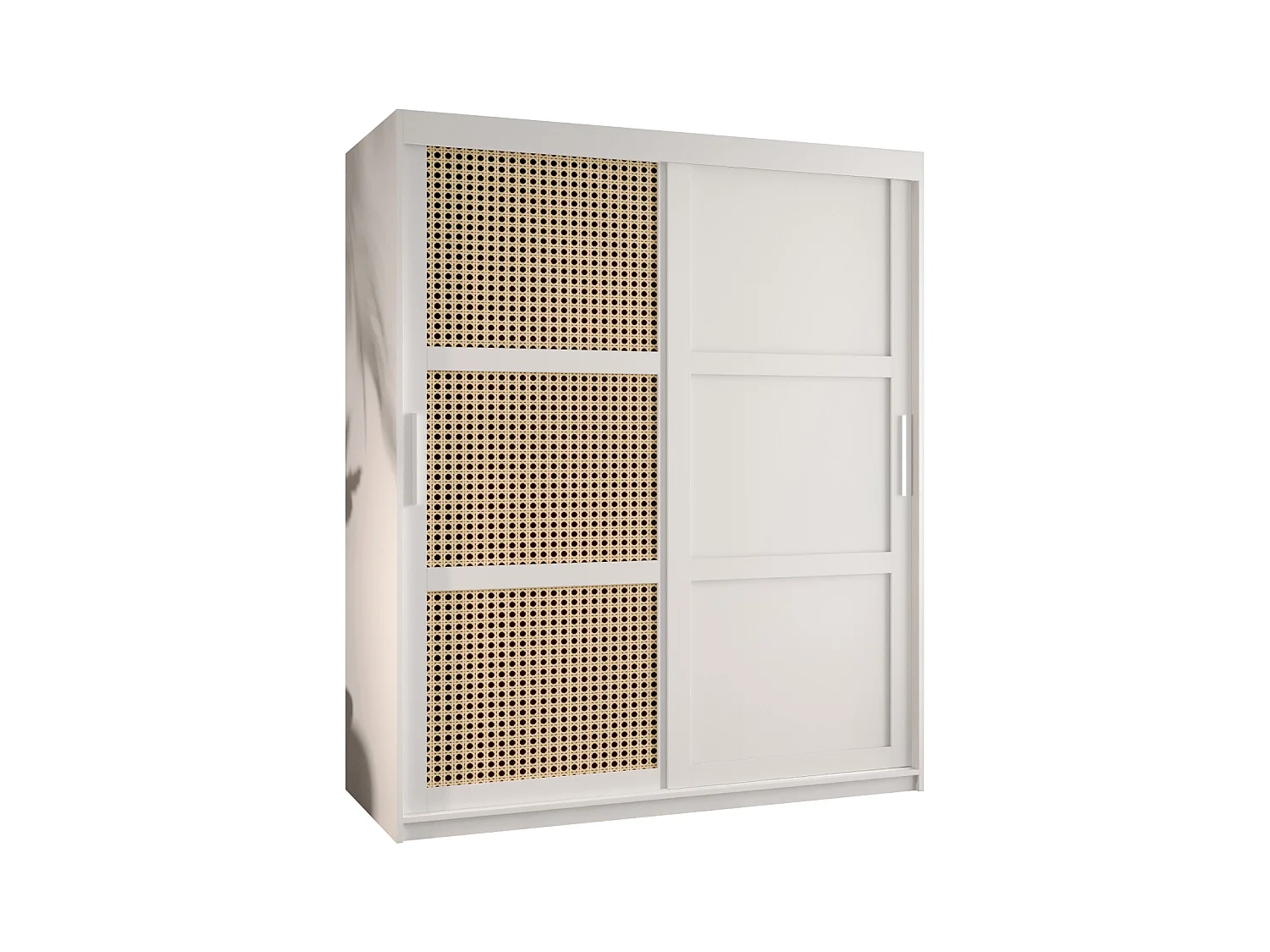 SCHWEBETÜRENSCHRANK PLECIONKA 3 200/150/62 2-türig (Weiß)