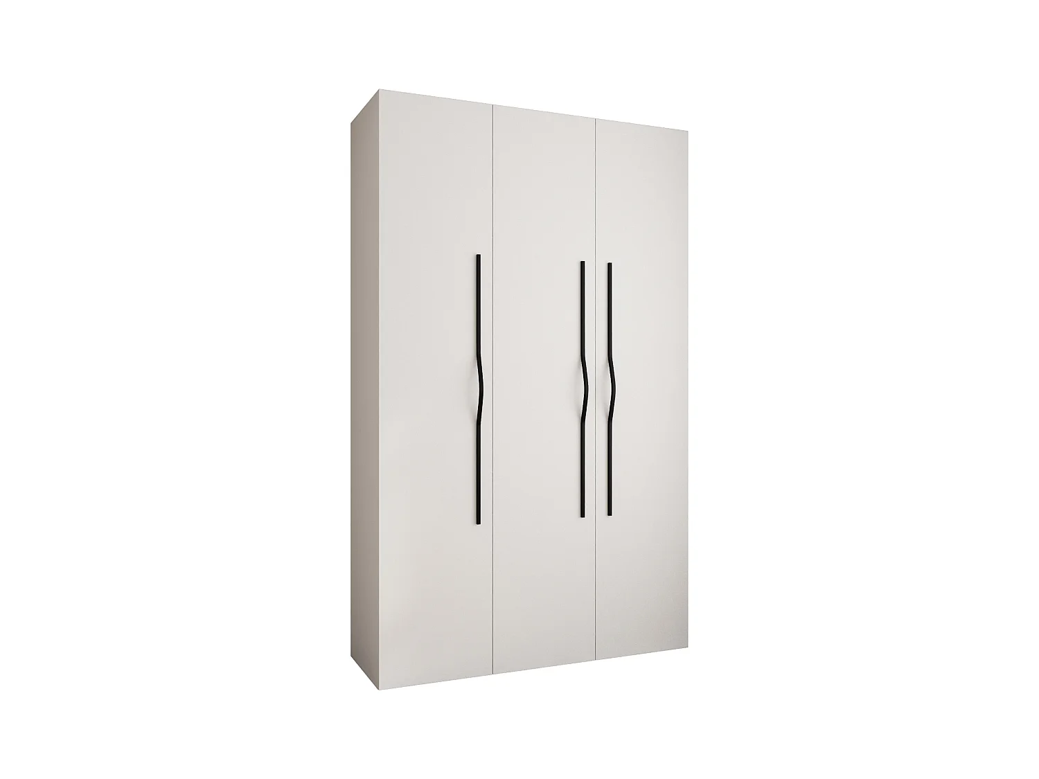 Armoire à portes battantes Como 2 245,5/150/40 3 portes (blanc/noir)