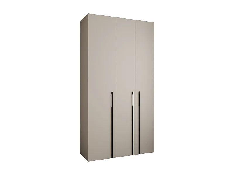 Drehtürenschrank Como 3 245,5/130/50 3-türig (Kaschmir/Schwarz)