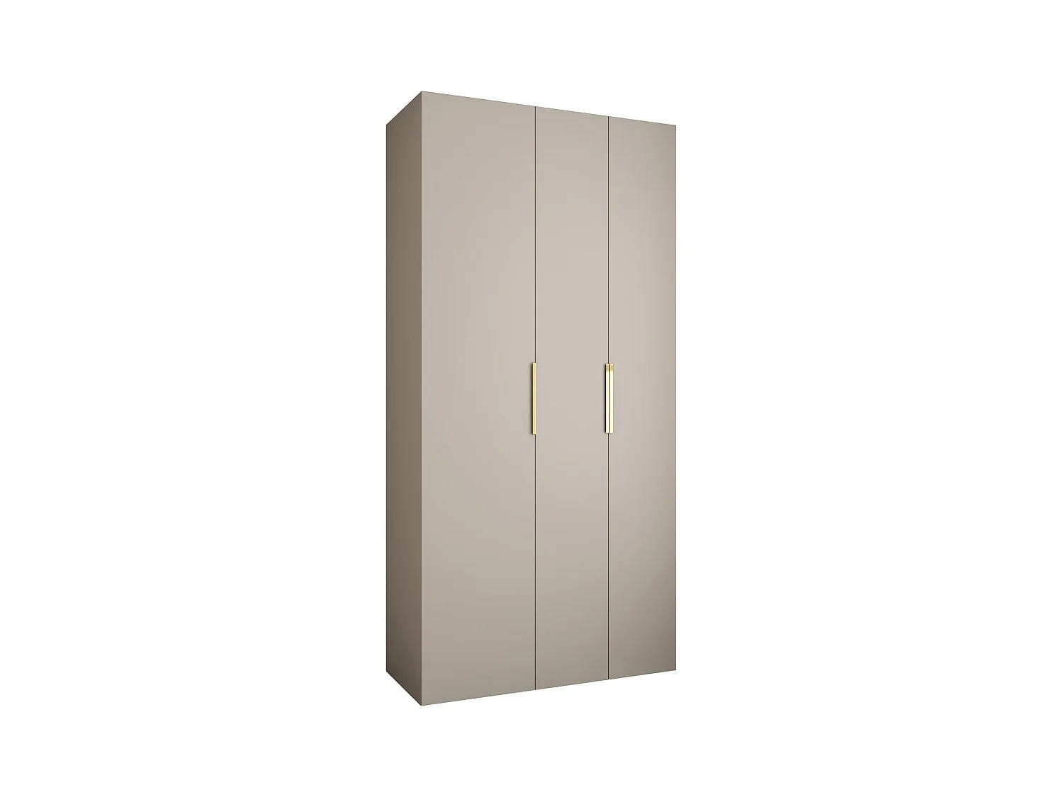 Armoire à portes battantes Como 4 245,5/120/50 3 portes (cachemire/or)