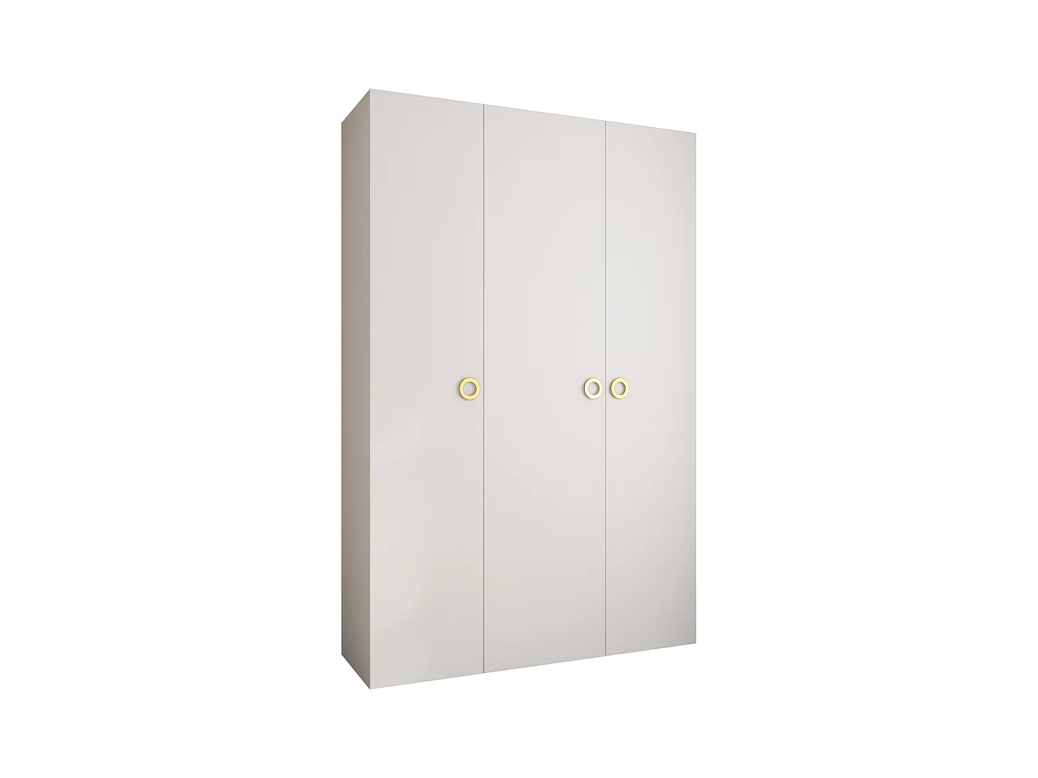 Drehtürenschrank Como 1 245,5/160/50 3-türig (Weiß/Gold)