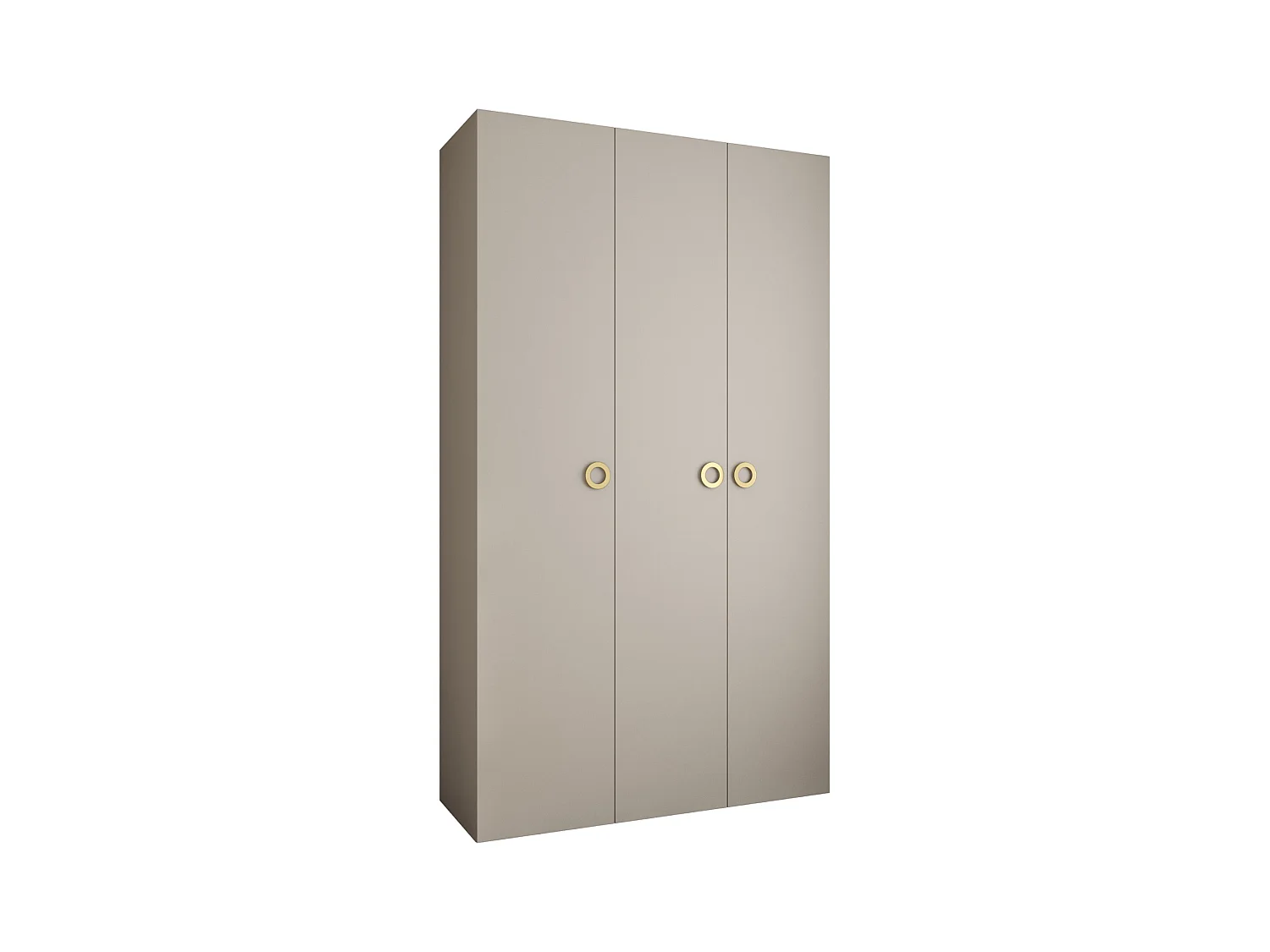 Drehtürenschrank Como 1 245,5/140/50 3-türig (Kaschmir/Gold)