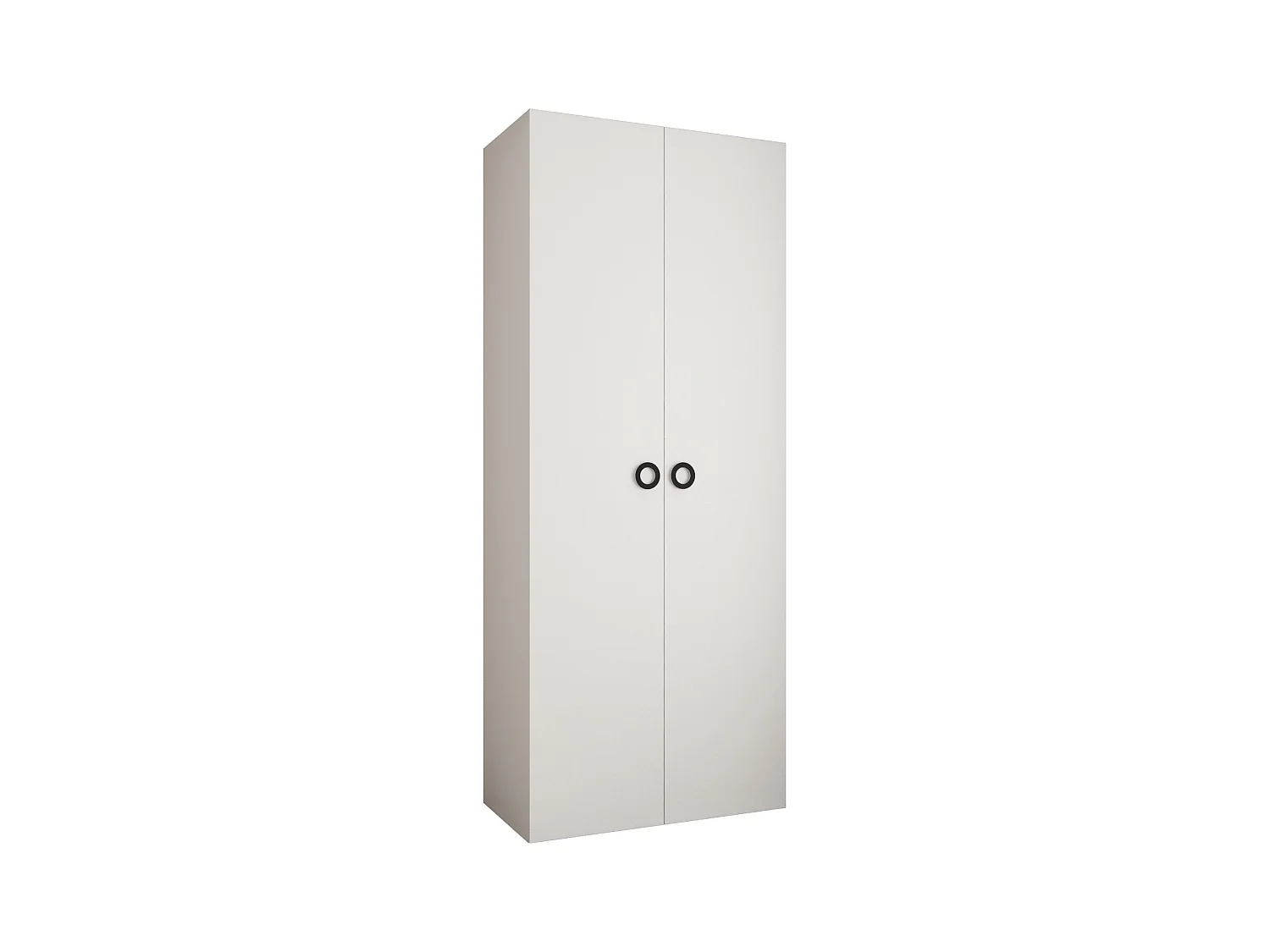 Armoire à portes battantes Como 1 245,5/100/40 2 portes (blanc/noir)