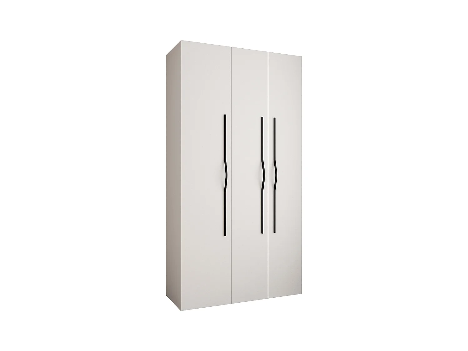 Armoire à portes battantes Como 2 245,5/130/50 3 portes (blanc/noir)