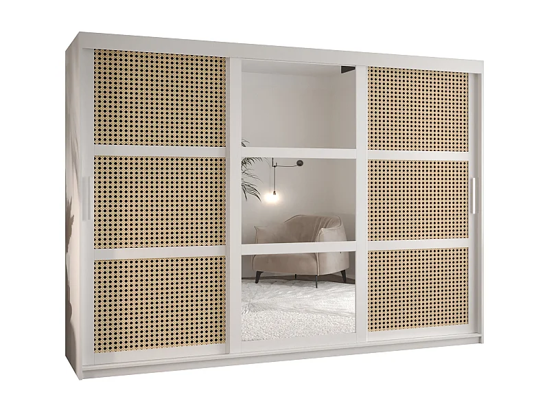 SCHWEBETÜRENSCHRANK PLECIONKA 2 200/250/62 3-türig (Weiß)