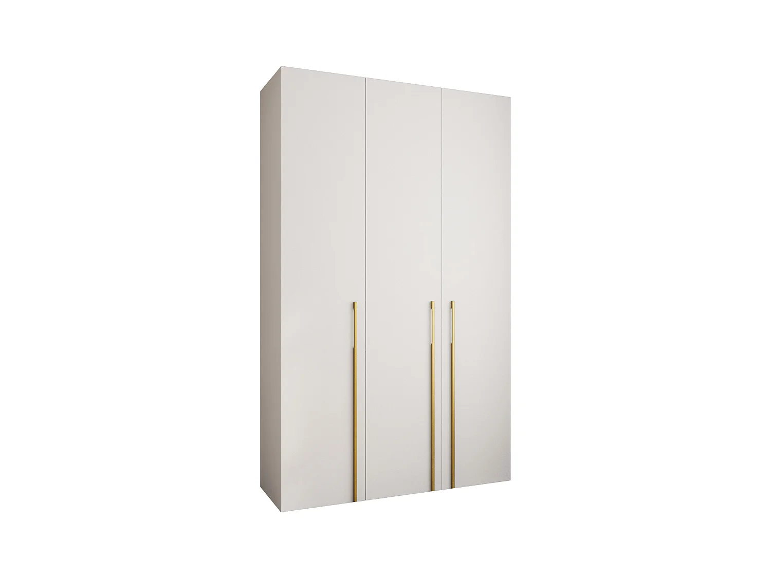 Armoire à portes battantes Como 3 245,5/150/40 3 portes (blanc/or)