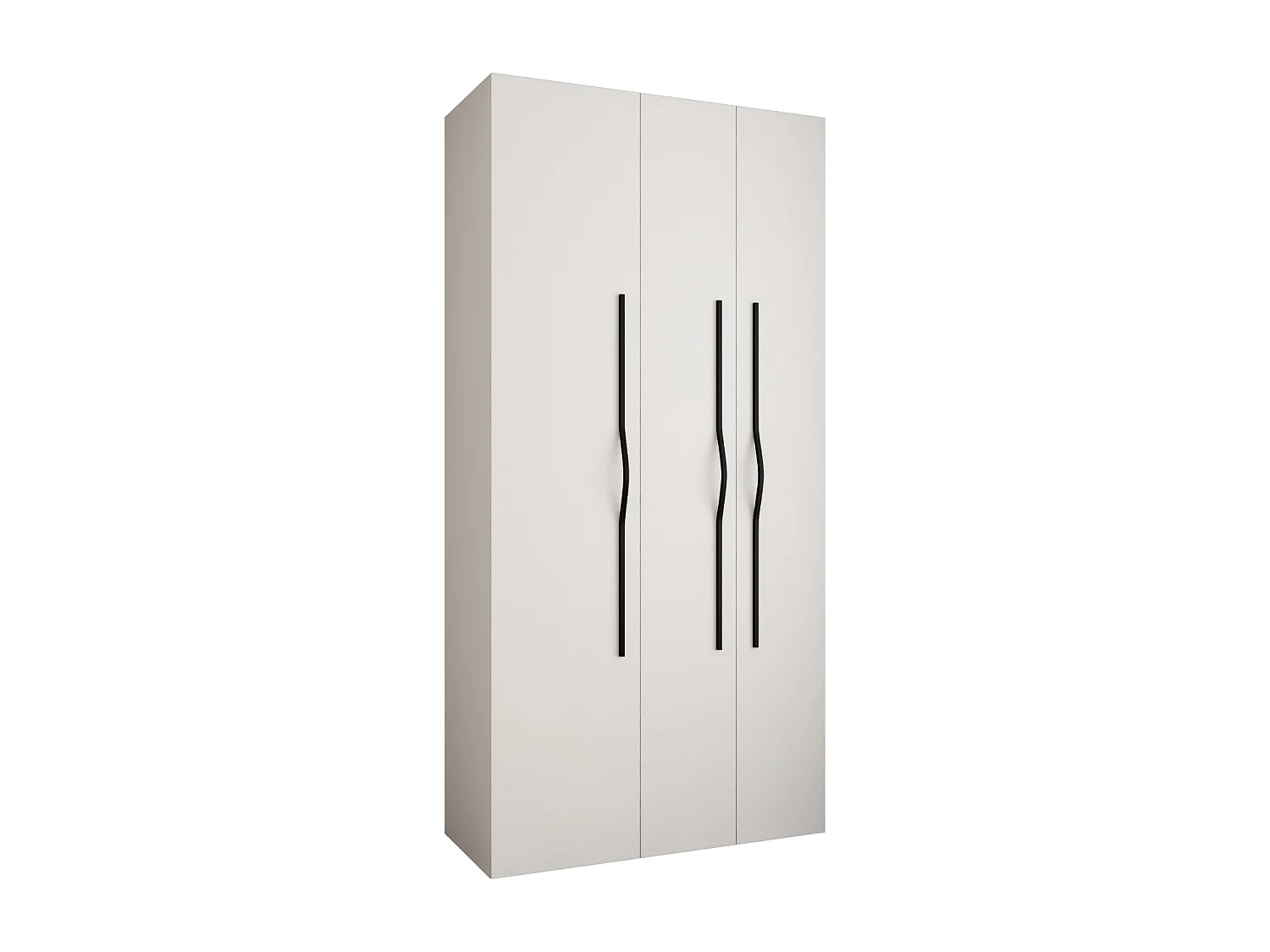 Drehtürenschrank Como 2 245,5/120/40 3-türig (Weiß/Schwarz)