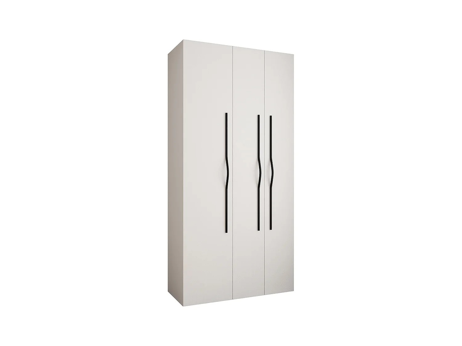 Armoire à portes battantes Como 2 245,5/120/40 3 portes (blanc/noir)