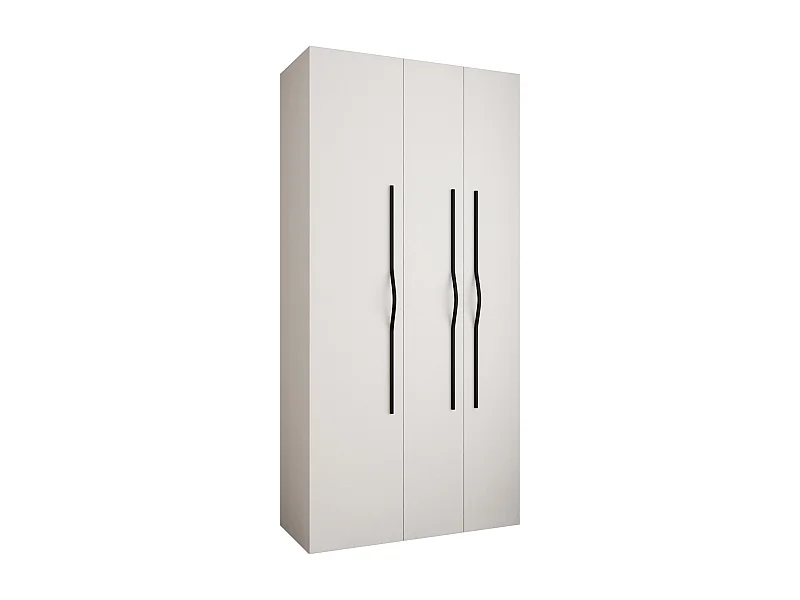 Armoire à portes battantes Como 2 245,5/120/40 3 portes (blanc/noir)