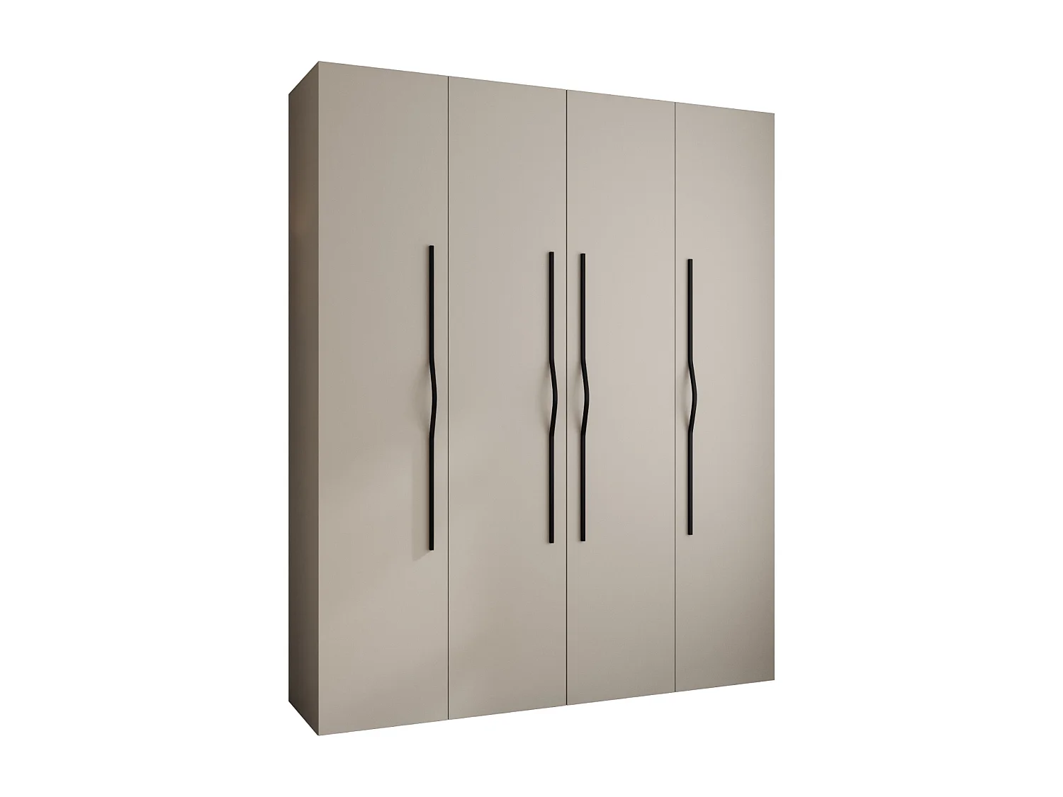 Armoire à portes battantes Como 2 245,5/200/50 4 portes (cachemire/noir)