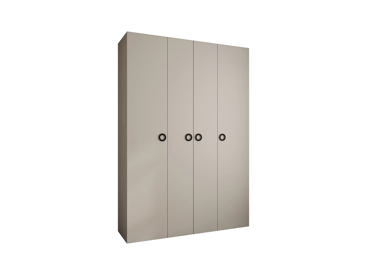 Drehtürenschrank Como 1 245,5/170/50 4-türig (Kaschmir/Schwarz)