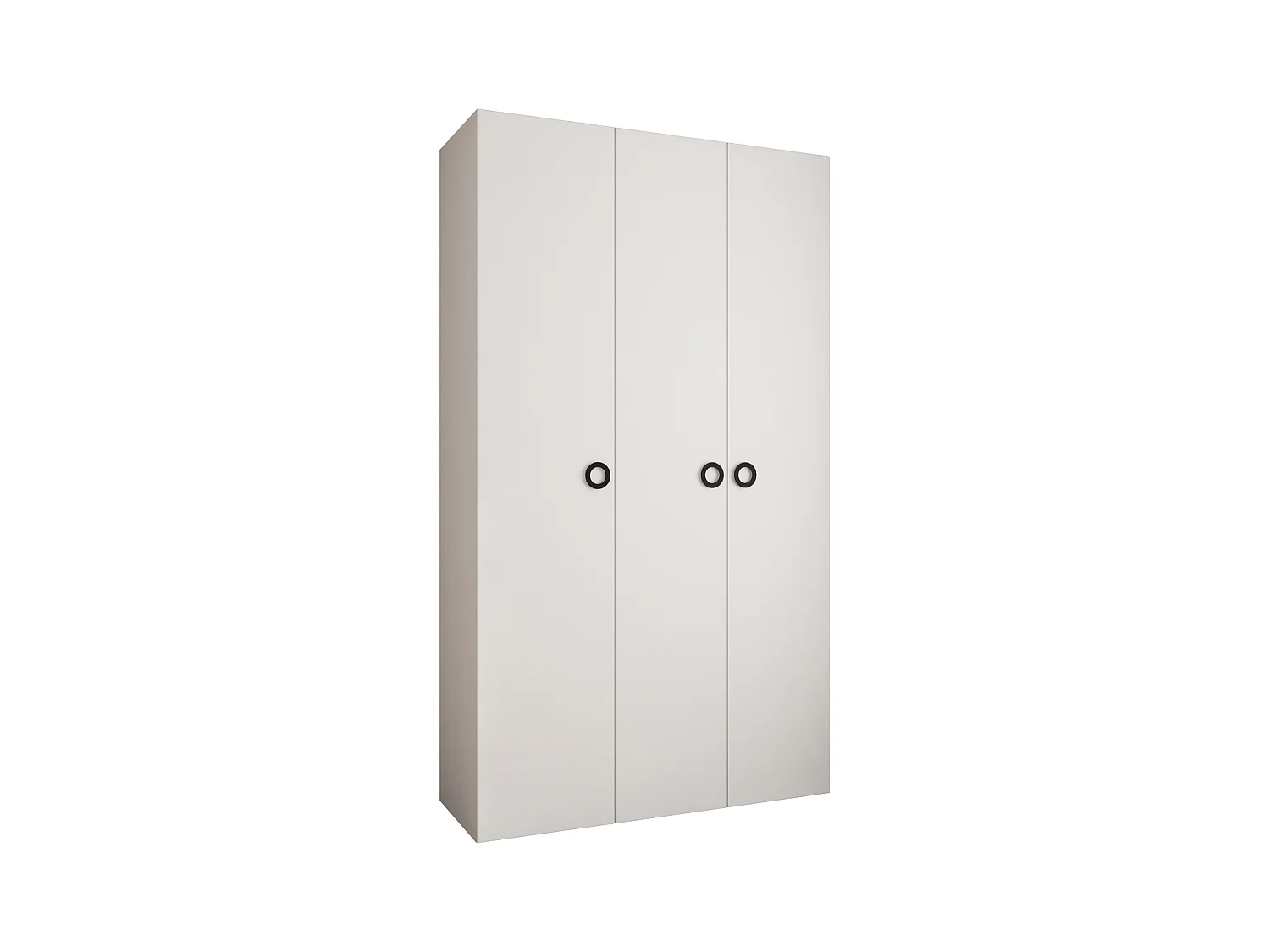 Armoire à portes battantes Como 1 245,5/140/40 3 portes (blanc/noir)