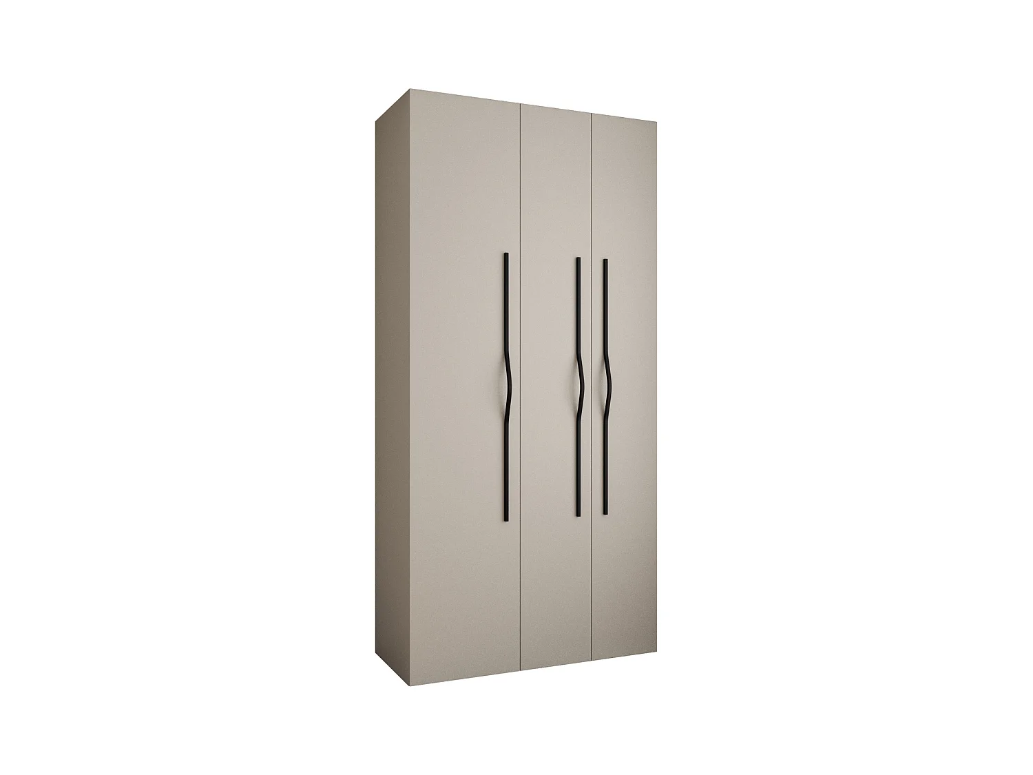Armoire à portes battantes Como 2 245,5/120/50 3 portes (cachemire/noir)