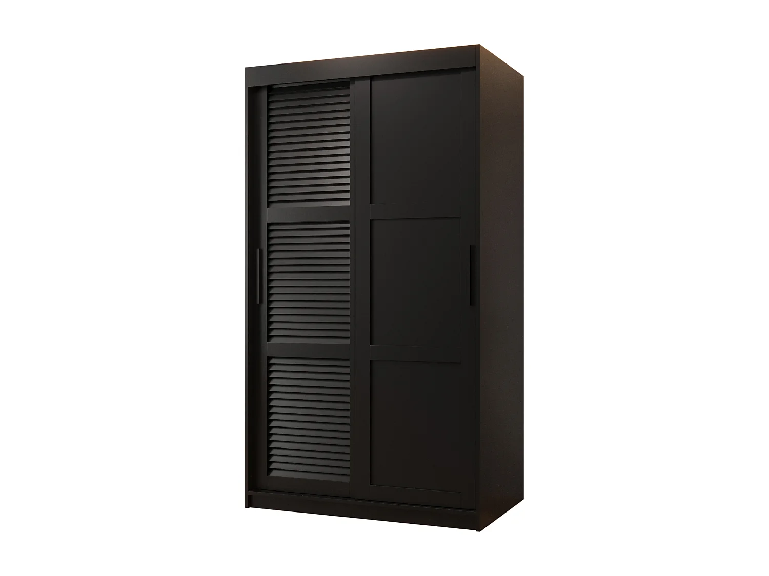 SCHWEBETÜRENSCHRANK ZALUZJA 3 200/100/62 2-türig (Schwarz)