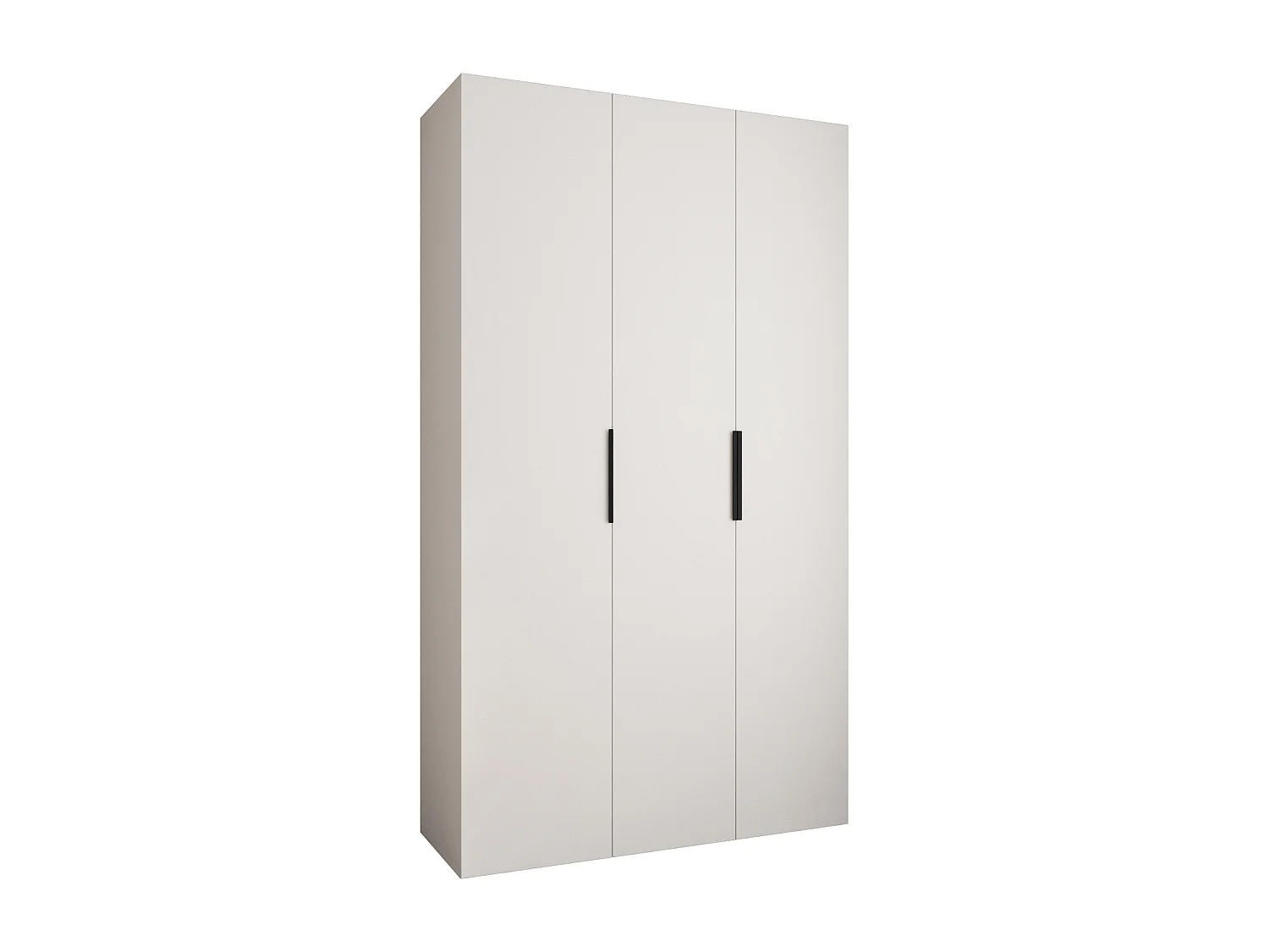 Armoire à portes battantes Como 4 245,5/140/50 3 portes (blanc/noir)