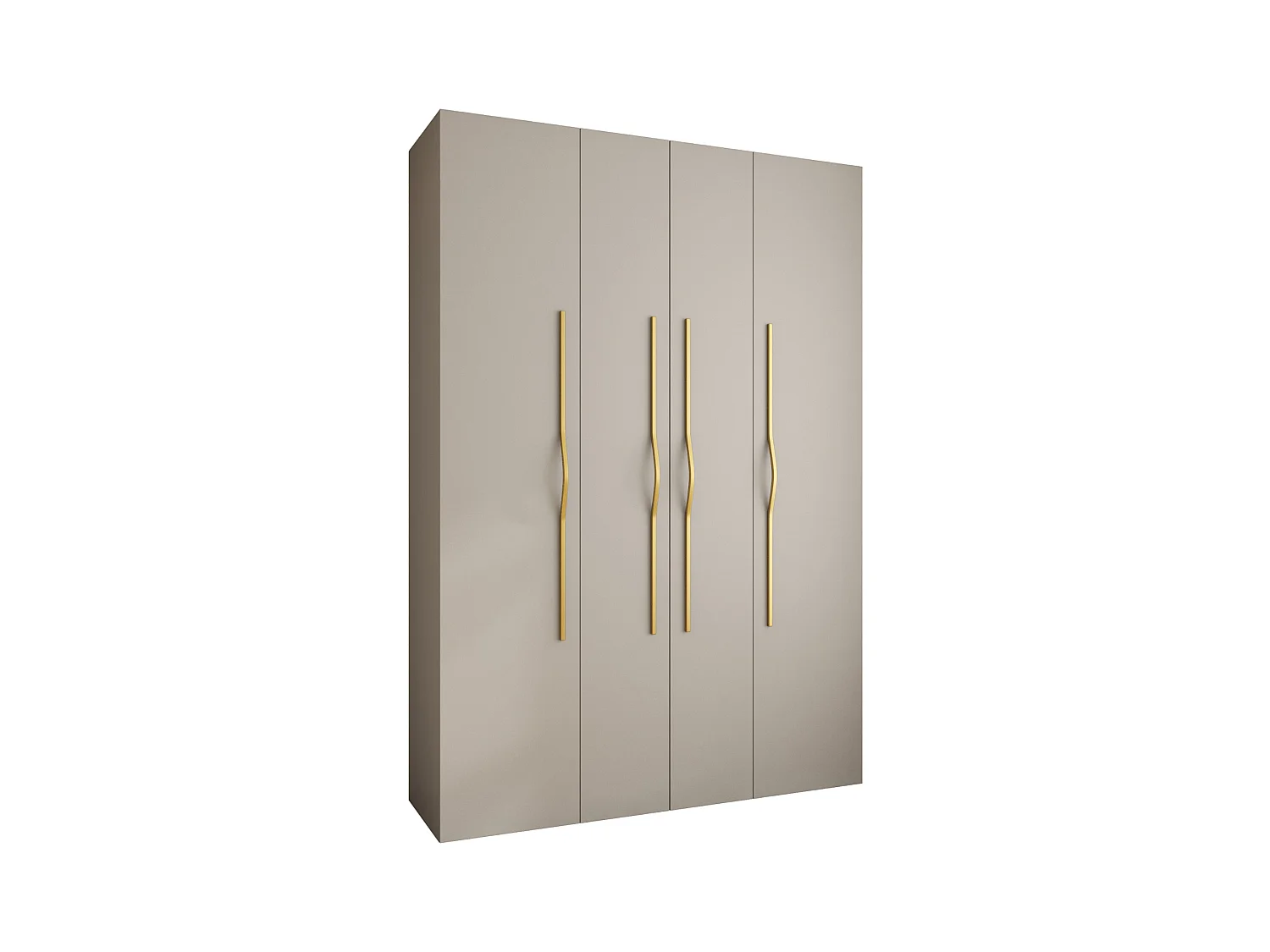 Armoire à portes battantes Como 2 245,5/170/40 4 portes (cachemire/or)