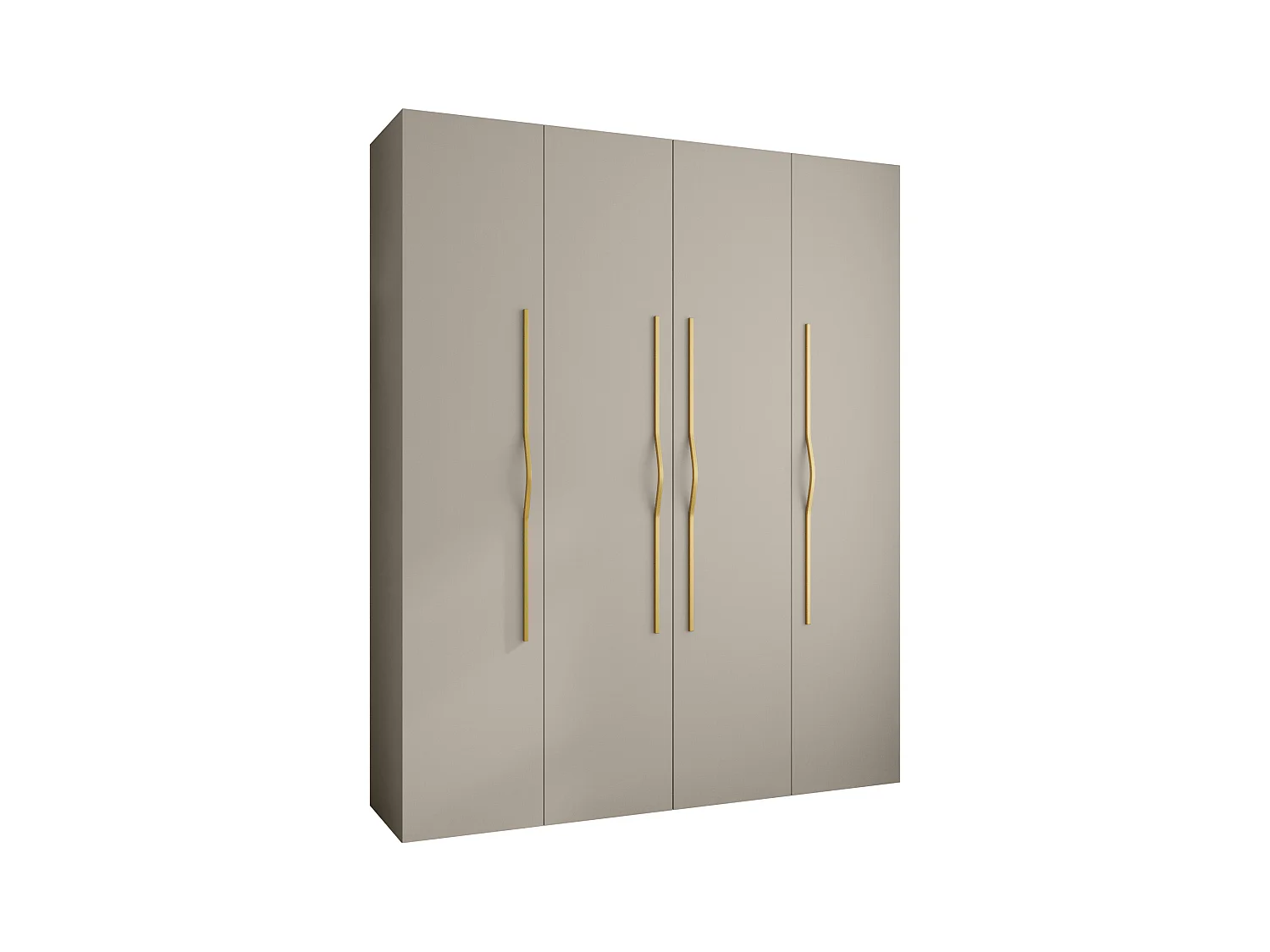 Armoire à portes battantes Como 2 245,5/200/40 4 portes (cachemire/or)