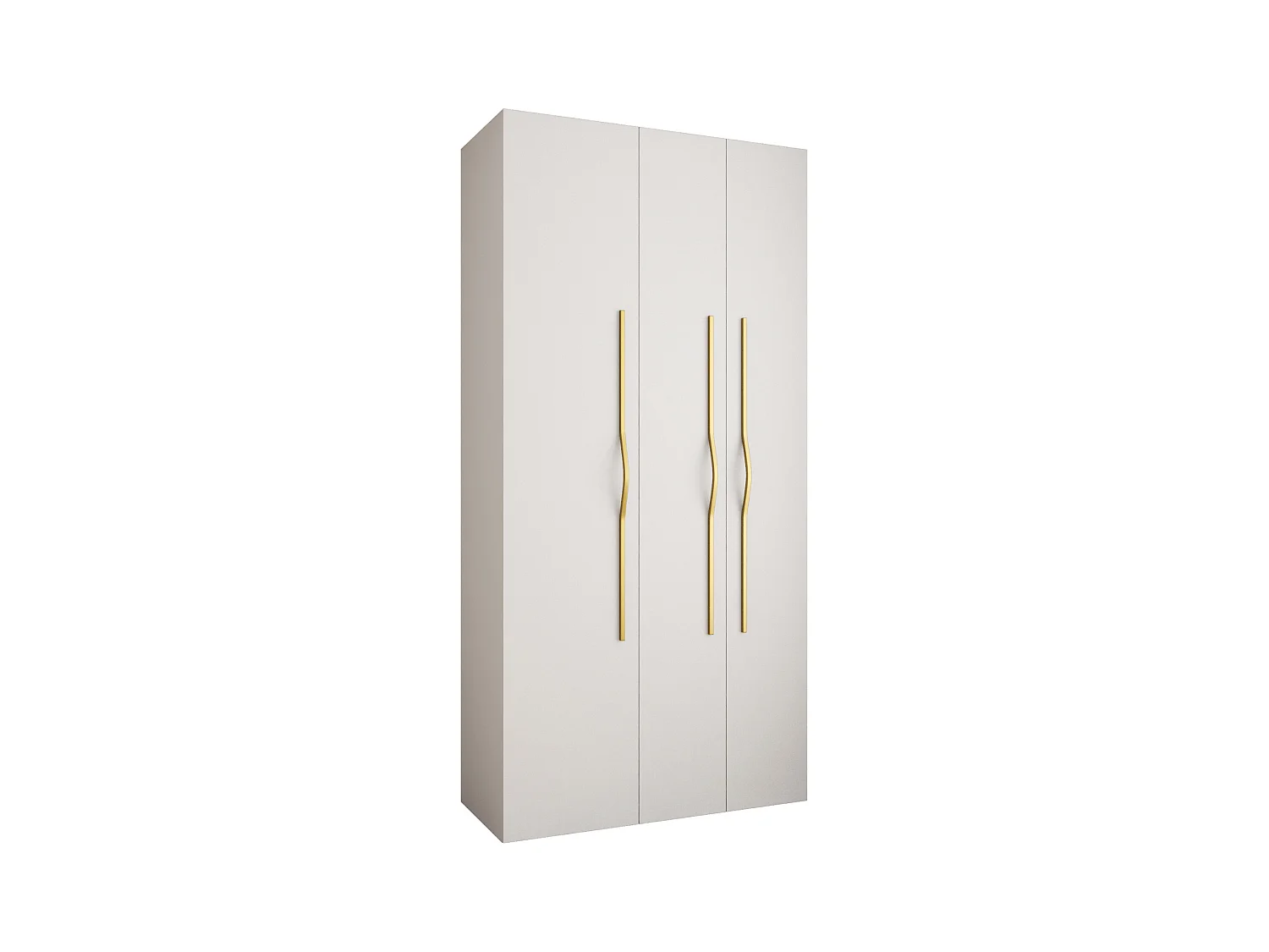 Armoire à portes battantes Como 2 245,5/120/50 3 portes (blanc/or)