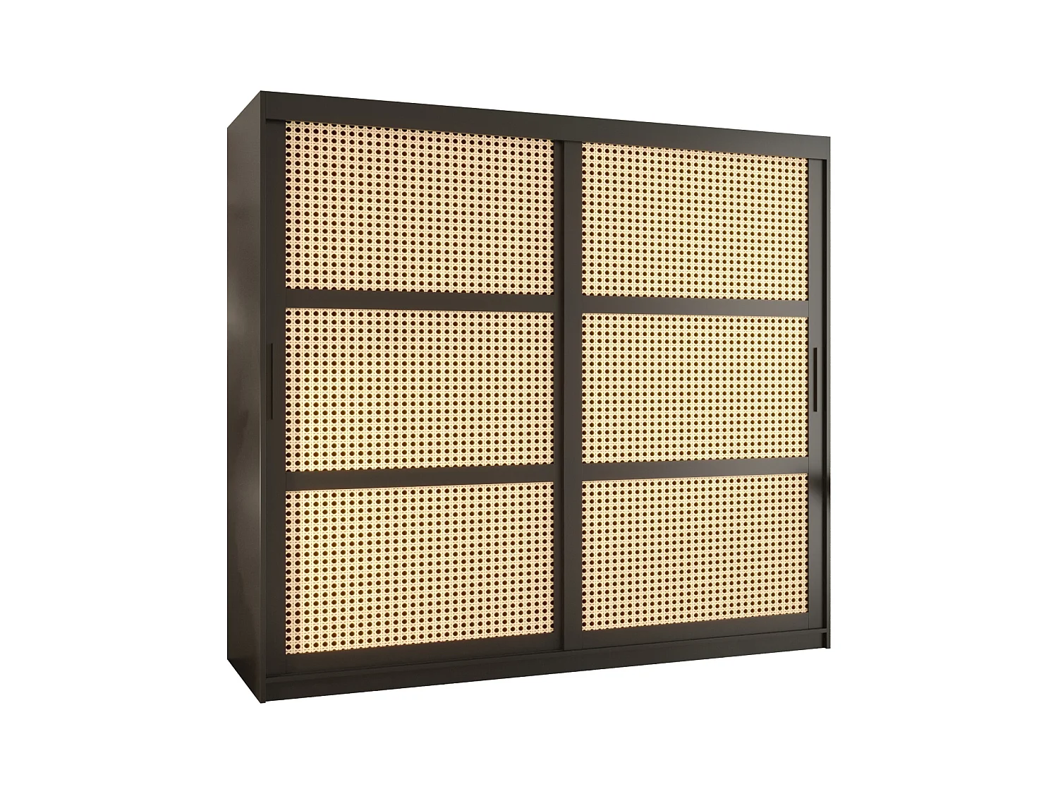 PLECIONKA KLEDINGKAST MET SCHUIFDEUREN 200/200/62 2 deuren (zwart)