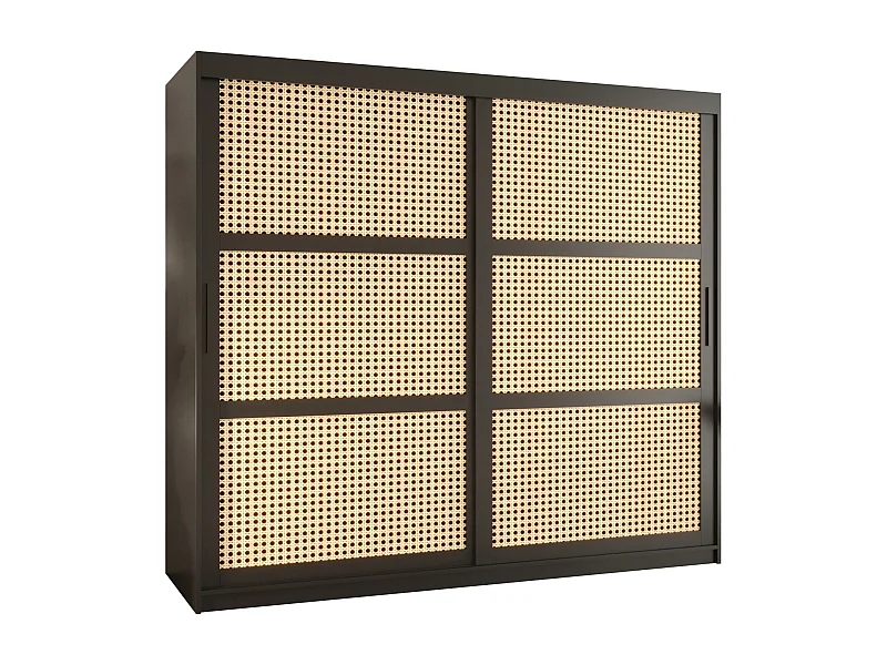 ARMOIRE PLECIONKA À PORTES COULISSANTES  200/200/62 2 Portes (negro)