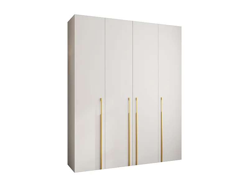 Draaideurkast Como 3 245,5/200/50 4-deurs (wit/goud)