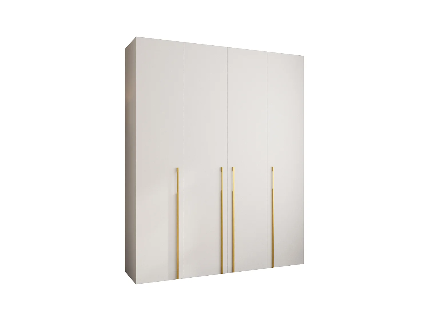 Armoire à portes battantes Como 3 245,5/200/50 4 portes (blanc/or)