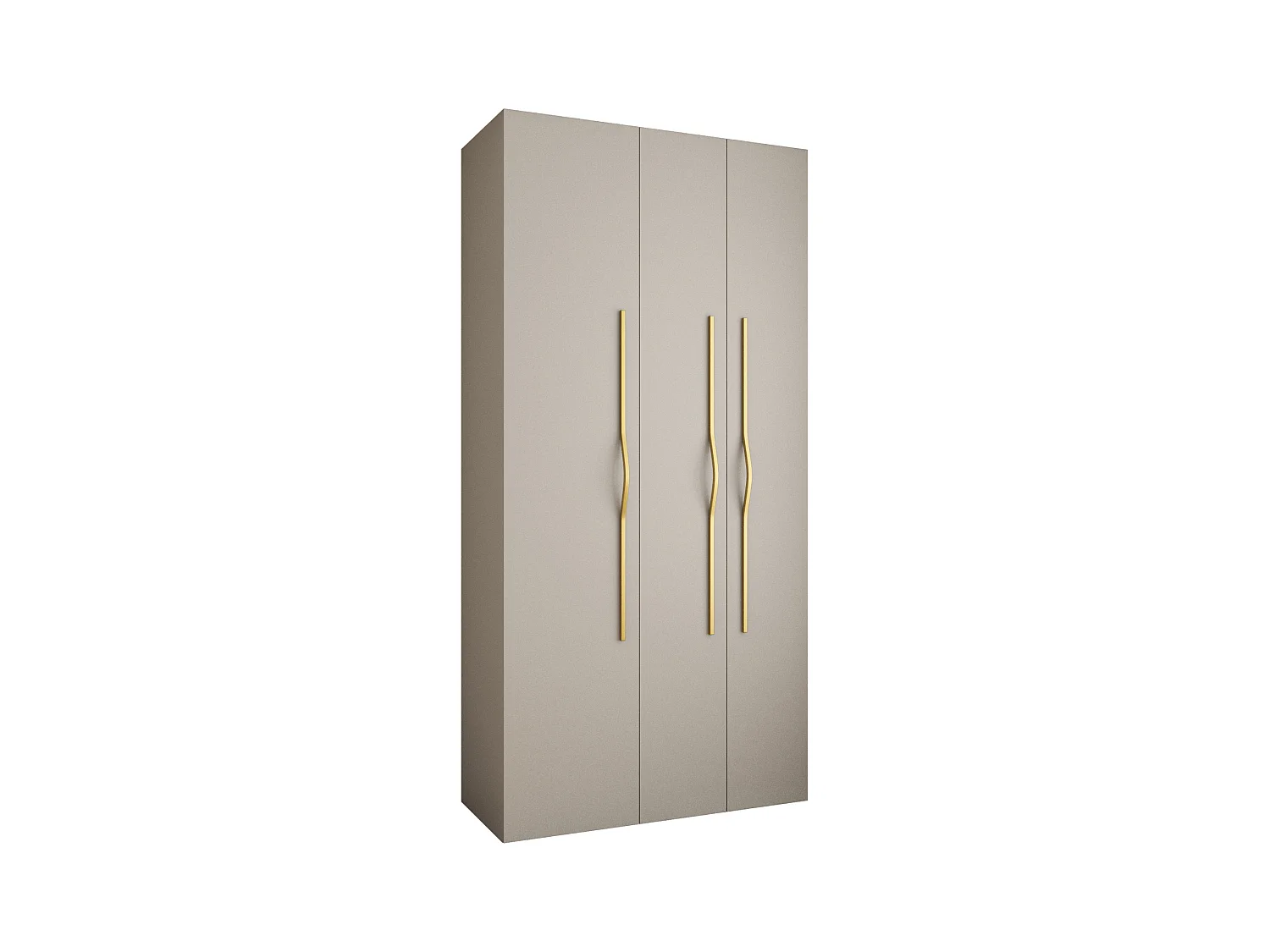 Armoire à portes battantes Como 2 245,5/120/40 3 portes (cachemire/or)