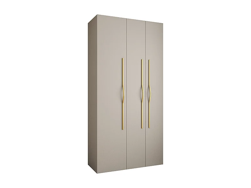 Armadio Como 2 a ante battenti 245,5/120/40 3 porte (cashmere/oro)