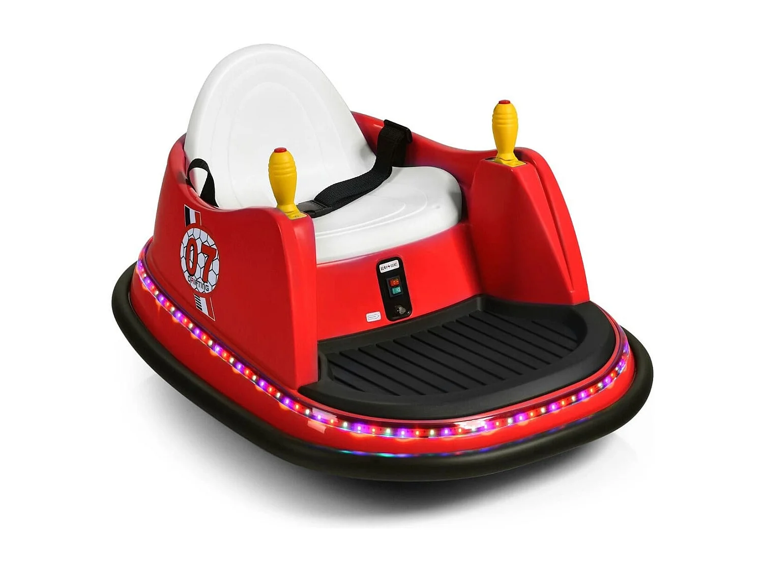 Kinder-Autoscooter 6V elektrischer Autoscooter mit blinkenden Lichtern 57 x 75 x 42 cm Rot