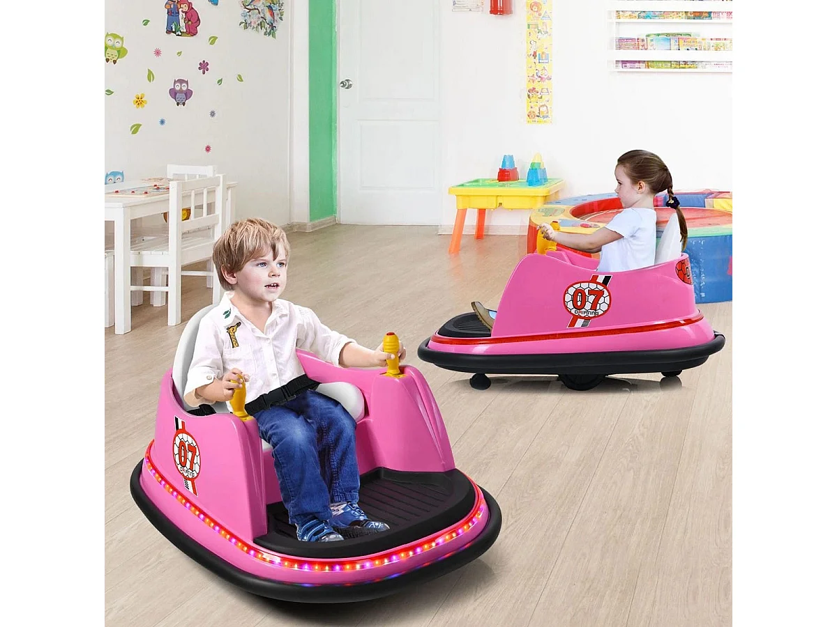 6V Kinder Autoscooter mit Fernbedienung 360-Grad-Wendekreis 57 x 75 x 42 cm Rosa