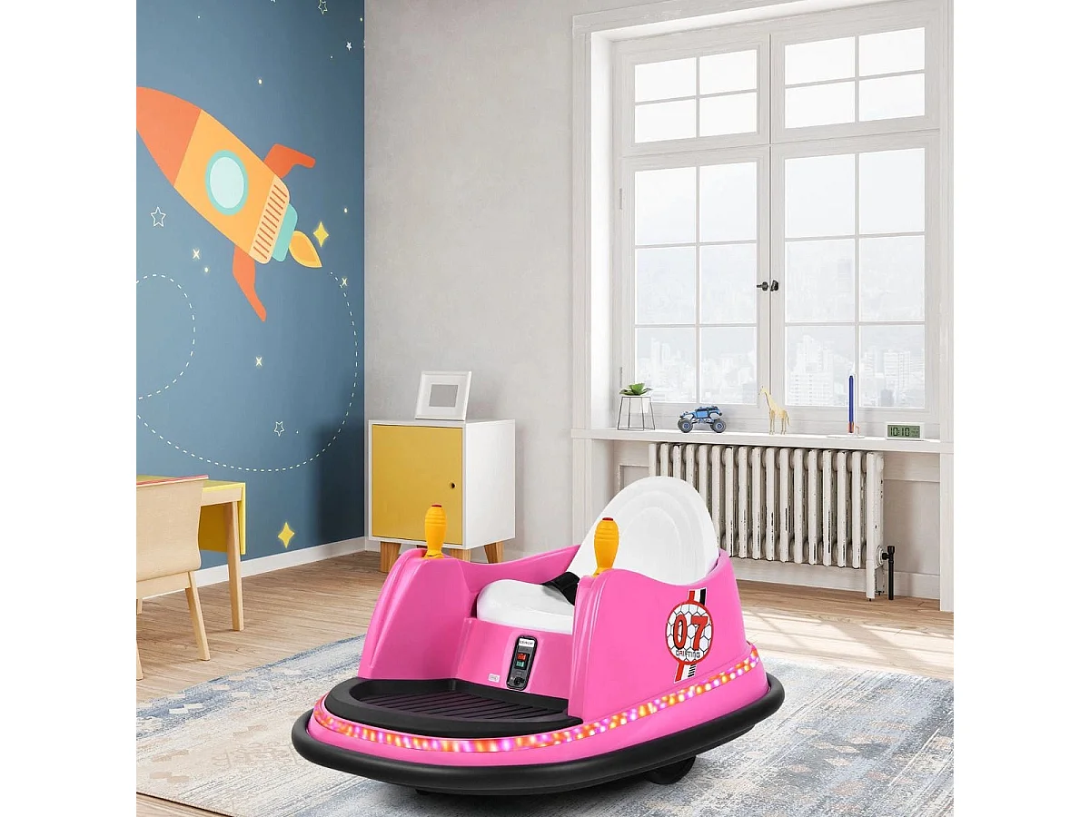 6V Kinder Autoscooter mit Fernbedienung 360-Grad-Wendekreis 57 x 75 x 42 cm Rosa