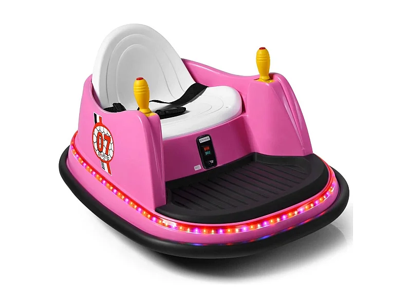 6V Kinder Autoscooter mit Fernbedienung 360-Grad-Wendekreis 57 x 75 x 42 cm Rosa