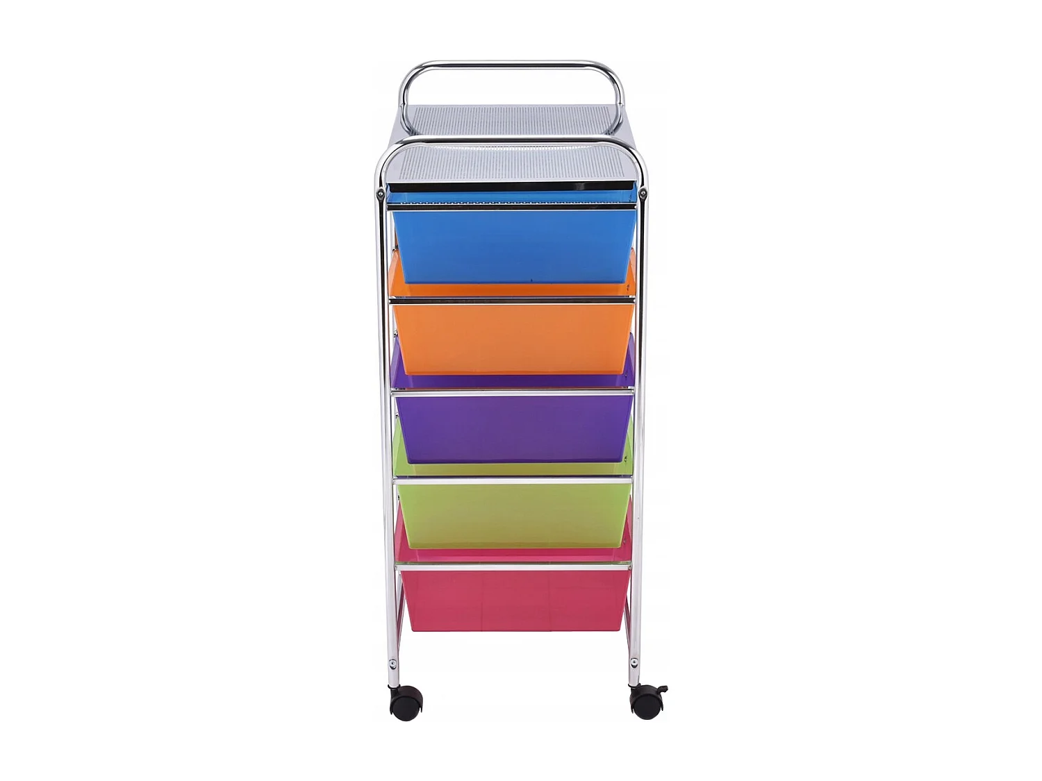 Rollwagen mit 15 stapelbaren Schubladen Rollcontainer Badrollwagen