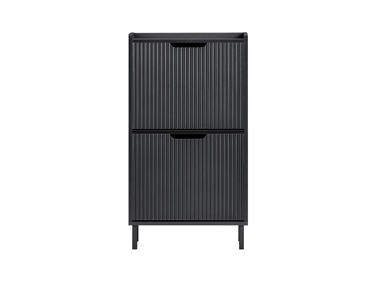 SoBuy FSR177-SCH Meuble à Chaussures Armoire à Chaussures Meuble Rangement Chaussures 2 Portes abattantes, Meuble d'Entrée Coffre Rangement pour Chaussures, Noir