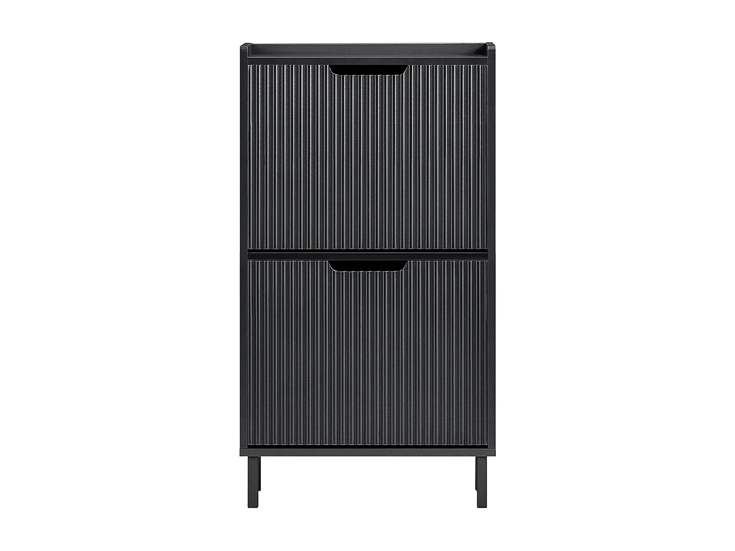 SoBuy FSR177-SCH Meuble à Chaussures Armoire à Chaussures Meuble Rangement Chaussures 2 Portes abattantes, Meuble d'Entrée Coffre Rangement pour Chaussures, Noir