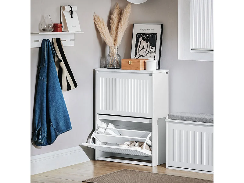 SoBuy BZR106-DG Meuble de Rangement Salle de Bain Étroit sur roulettes Support Papier Toilette Armoire Toilettes WC Compact Chariot de Stockage Polyvalente 1 tiroir