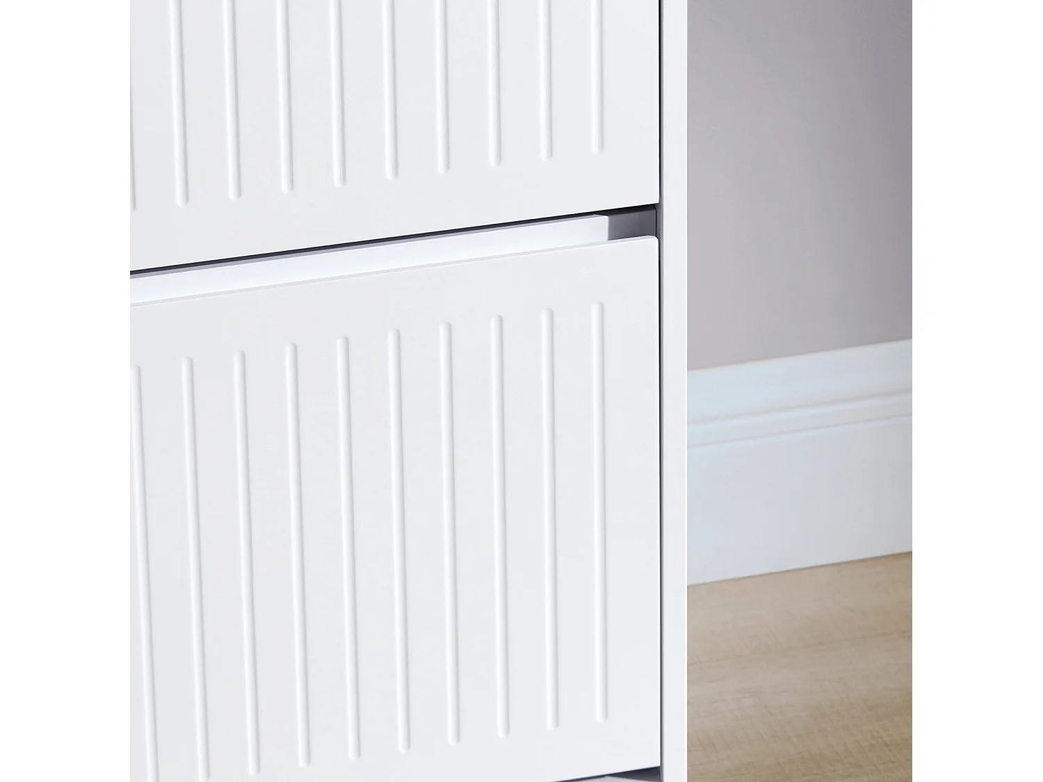 SoBuy BZR106-DG Meuble de Rangement Salle de Bain Étroit sur roulettes Support Papier Toilette Armoire Toilettes WC Compact Chariot de Stockage Polyvalente 1 tiroir