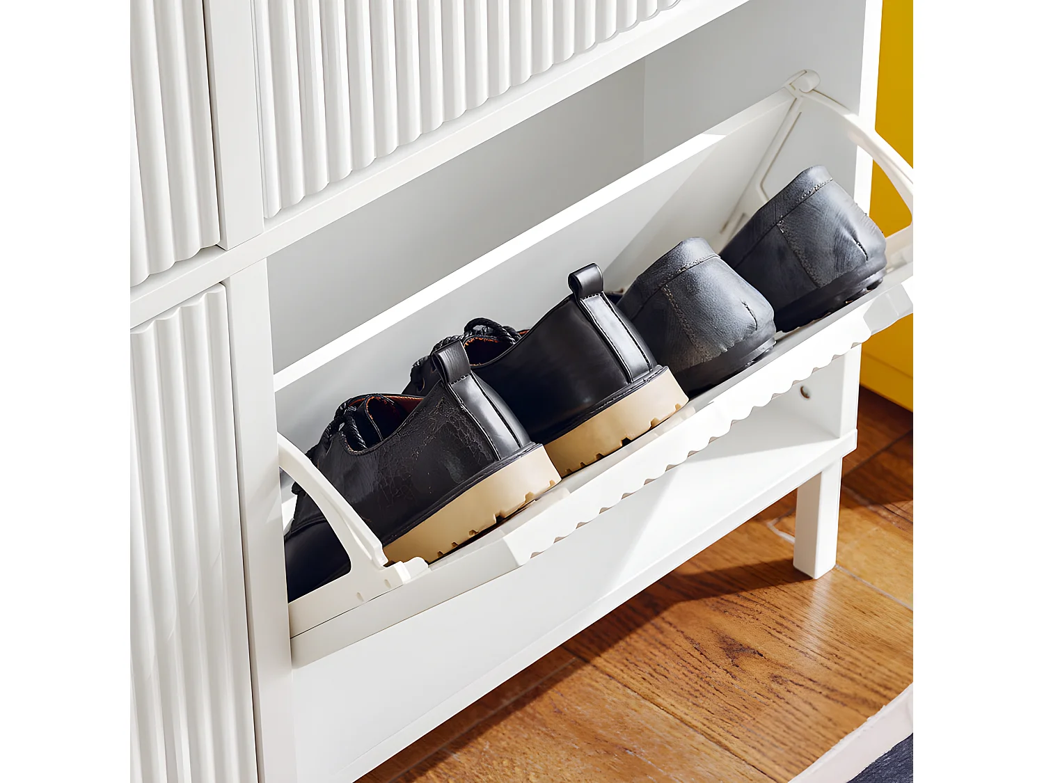 Zapatero Estrecho con 4 Solapas Organizador FSR177-L-W SoBuy ES