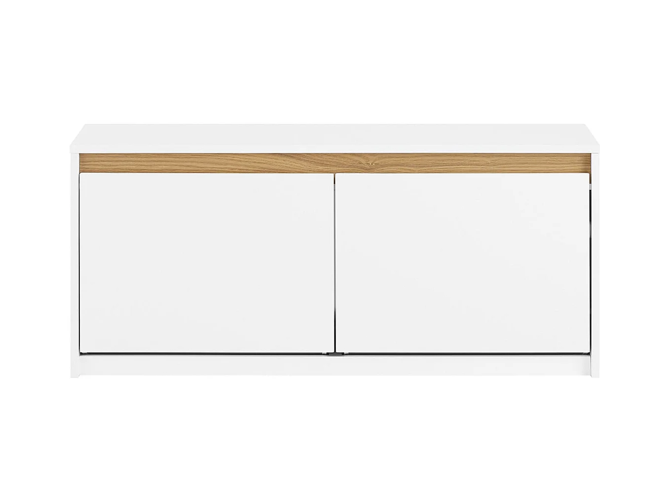 SoBuy FSR171-W Banc de Rangement à Chaussures 2 Abattants, Meuble d'Entrée, Meuble à Chaussures avec Un Compartiment Supérieur, pour Entrée, Salon, Chambre, Blanc