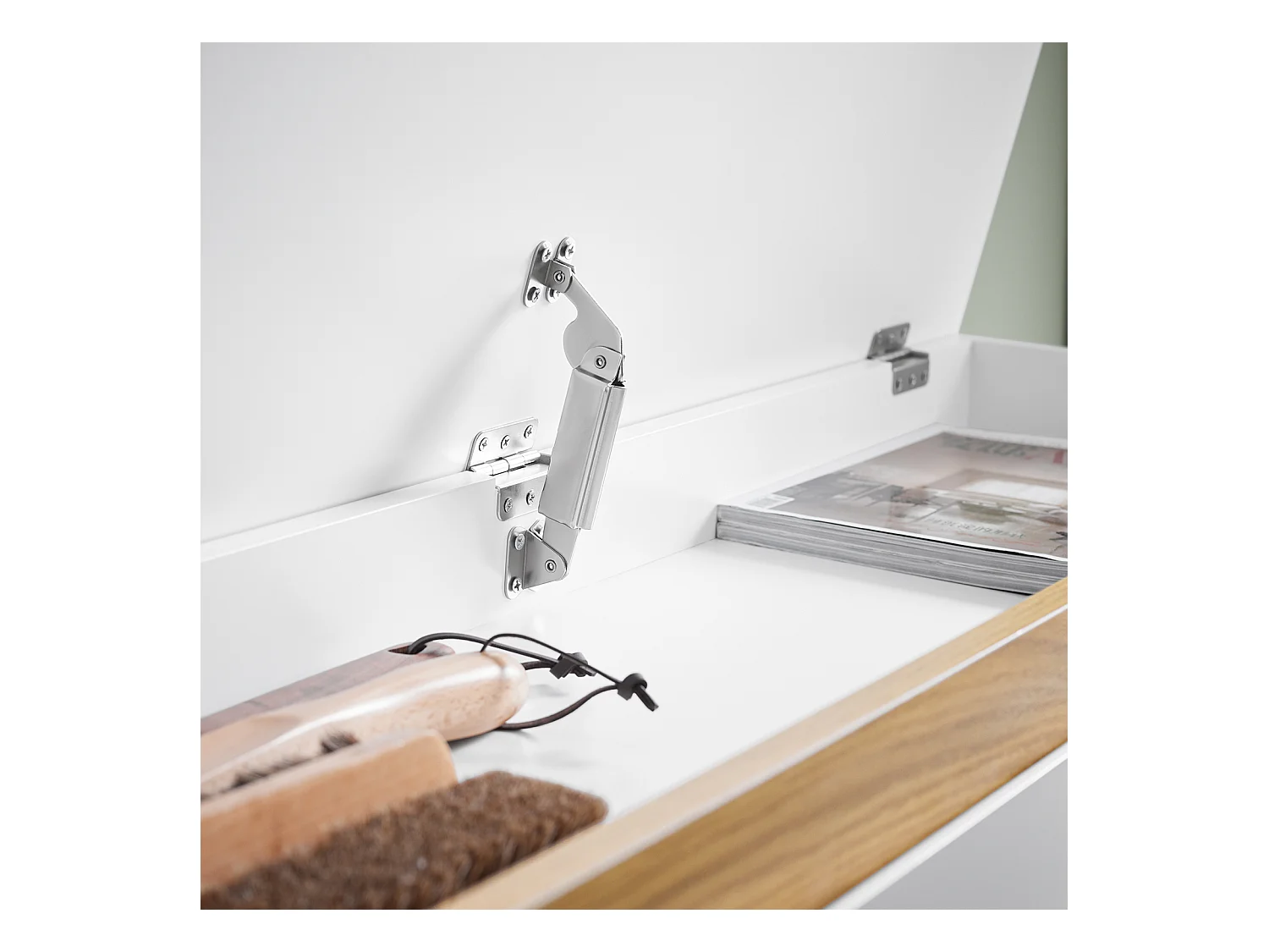 SoBuy FSR171-W Banc de Rangement à Chaussures 2 Abattants, Meuble d'Entrée, Meuble à Chaussures avec Un Compartiment Supérieur, pour Entrée, Salon, Chambre, Blanc