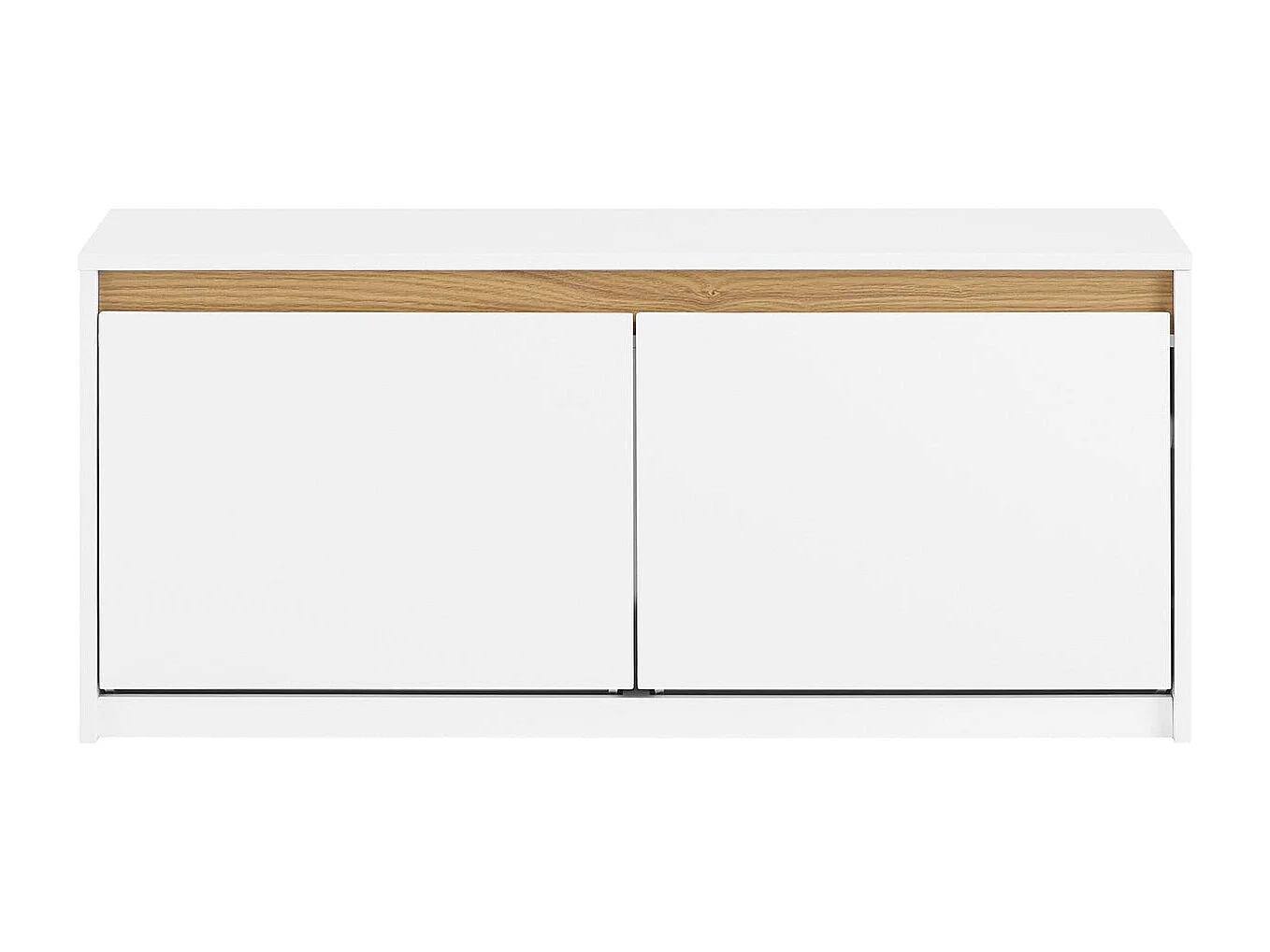 SoBuy FSR171-W Banc de Rangement à Chaussures 2 Abattants, Meuble d'Entrée, Meuble à Chaussures avec Un Compartiment Supérieur, pour Entrée, Salon, Chambre, Blanc
