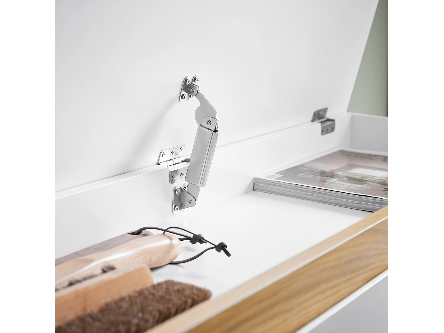 SoBuy FSR171-W Banc de Rangement à Chaussures 2 Abattants, Meuble d'Entrée, Meuble à Chaussures avec Un Compartiment Supérieur, pour Entrée, Salon, Chambre, Blanc