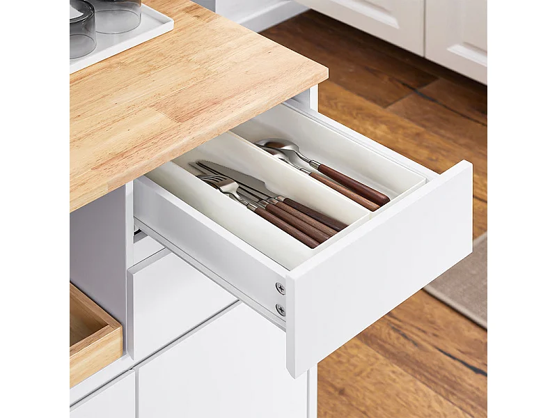 SoBuy armário de cozinha, carrinho de cozinha, carrinho de cozinha com rodas FKW123-WN