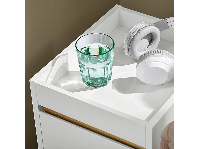 SoBuy Stolik kawowy z szufladą, Stolik nocny FBT137-W