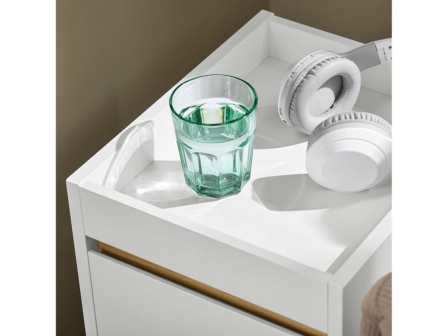 SoBuy Stolik kawowy z szufladą, Stolik nocny FBT137-W