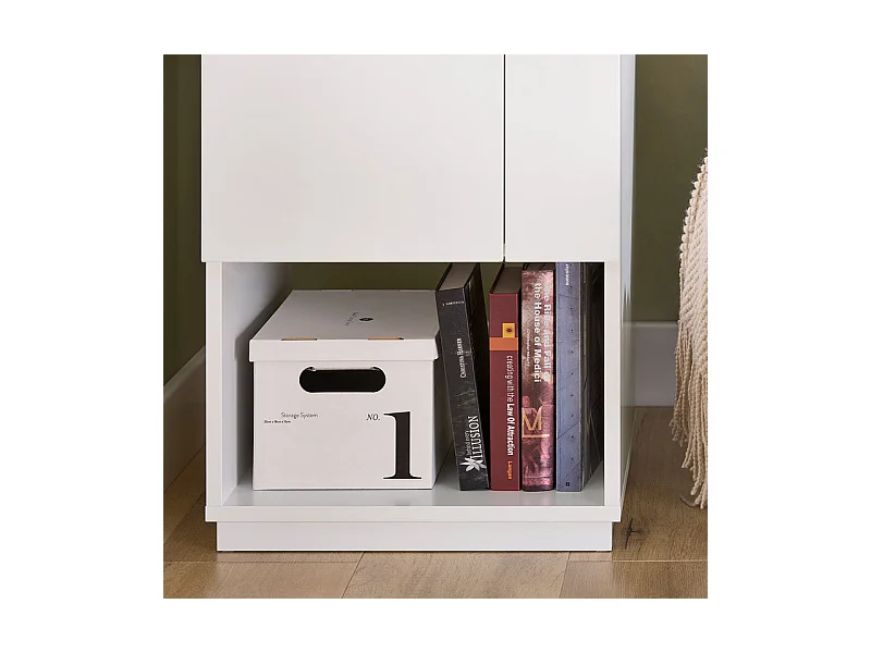 SoBuy FBT136-W Table de Chevet Table de Nuit Bout de Canapé Table d'Appoint Table Téléphone Table de Café Table Basse